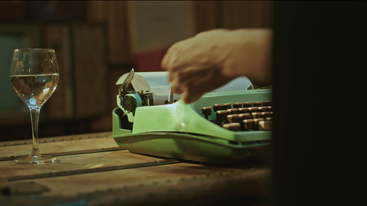 Vintage Typewriter in Use - Free Stock Video