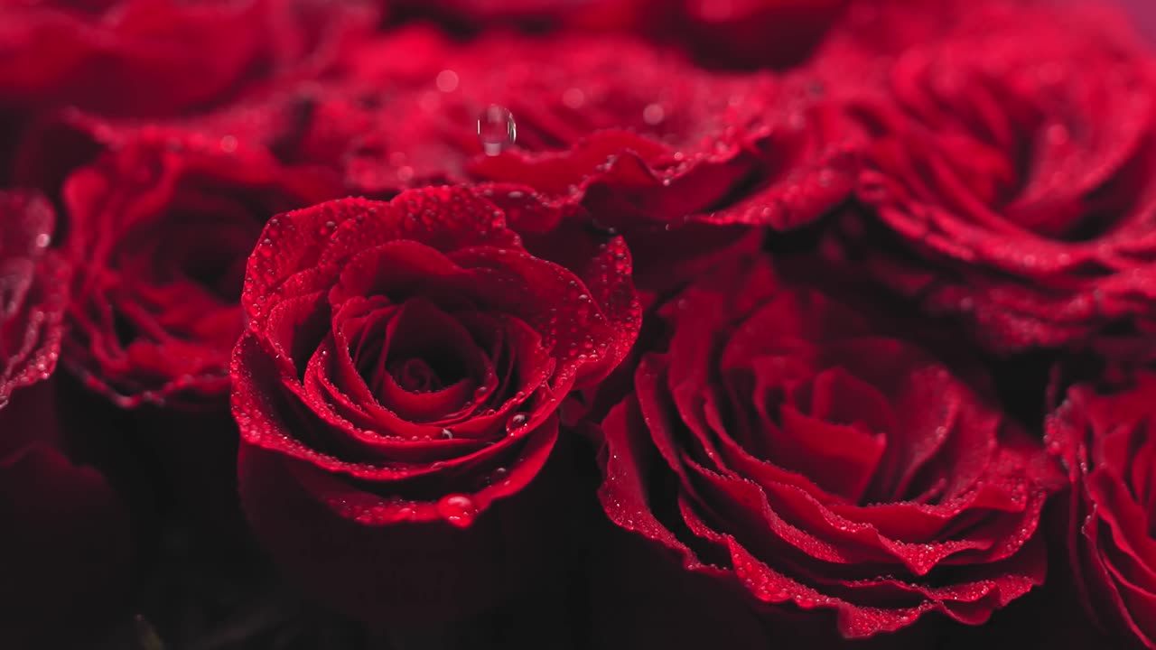 Lush Red Roses in Bloom - Free Stock Video