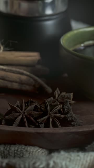 Close-Up Pan from Coffee Tray to Candles.