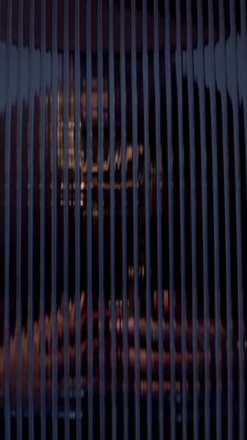 Black Model Through Acrylic.