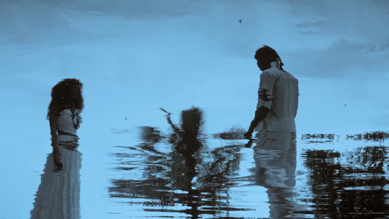 Impressionist Reflection of a Couple.