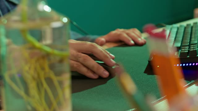 Smooth Pan of Hands Typing.