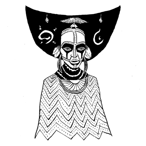 Person in tribal clothing