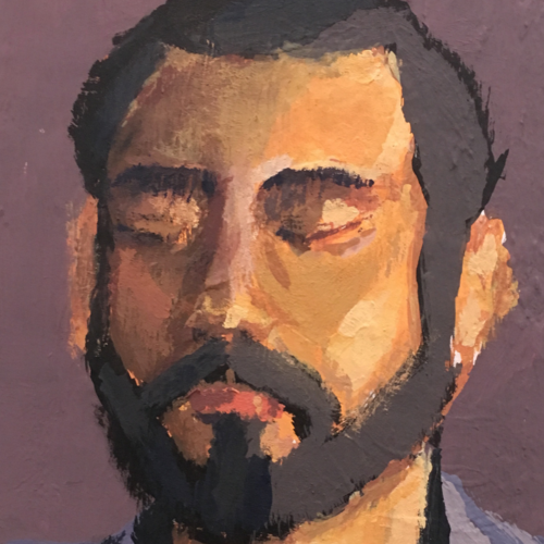 Bearded man in a shirt