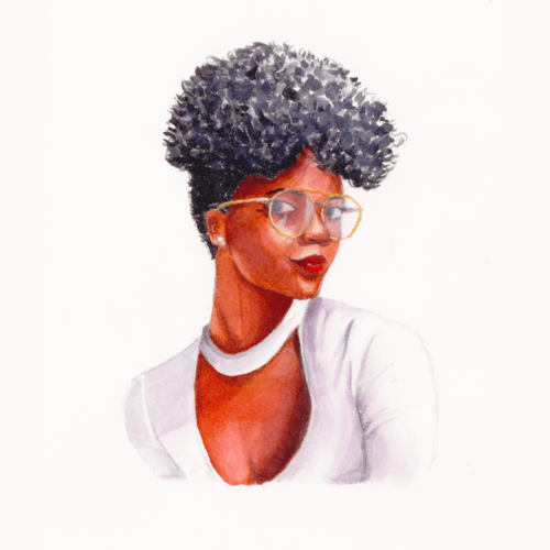 Woman wearing glasses