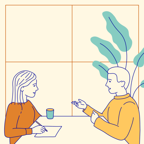 Job interview in a modern office