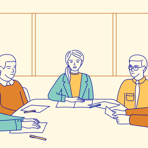 Board meeting in a contemporary office
