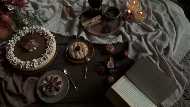 Overhead Autumn Table.