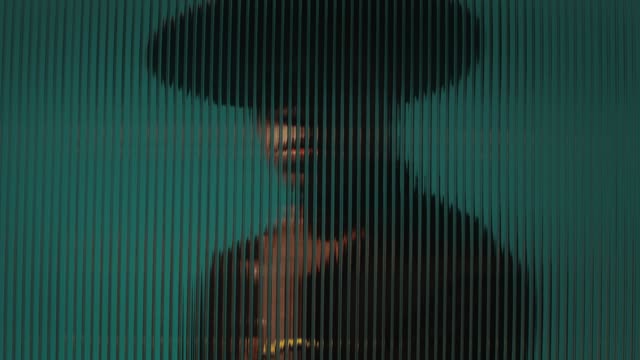 Cowboy Look in Emerald Background.