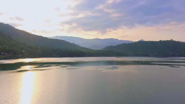 Sunset Reflections on Lake.