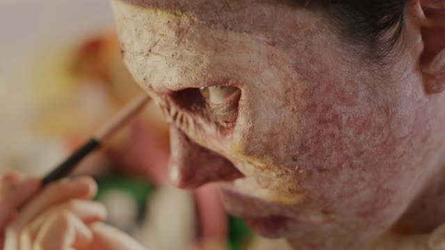 Monster Artist Detailing Monster Prosthetics.