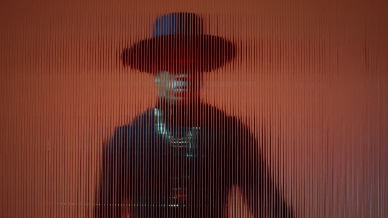 Model in Western Fashion Giving a Turn.