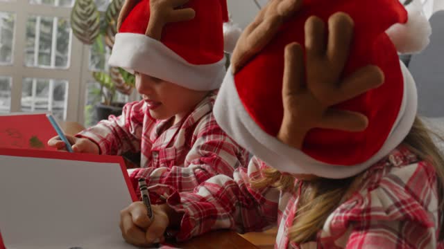 Kids Creating Christmas Cards.