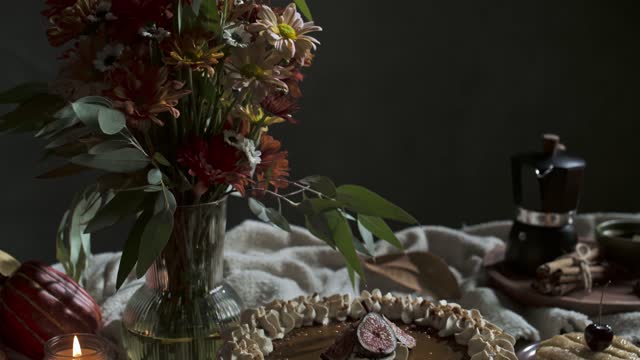 Moody Autumn Table Setting.