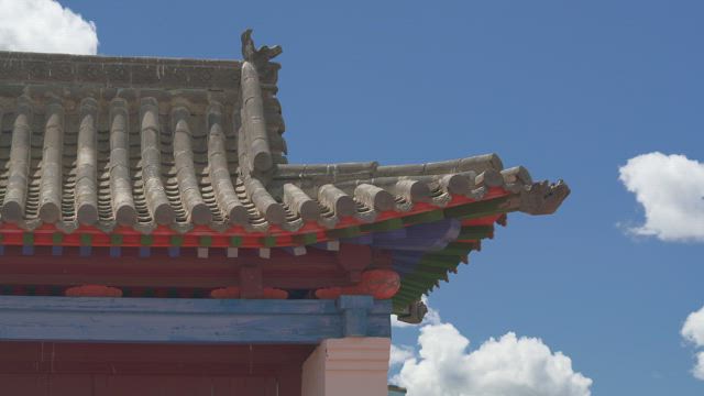 Asian temple roof.