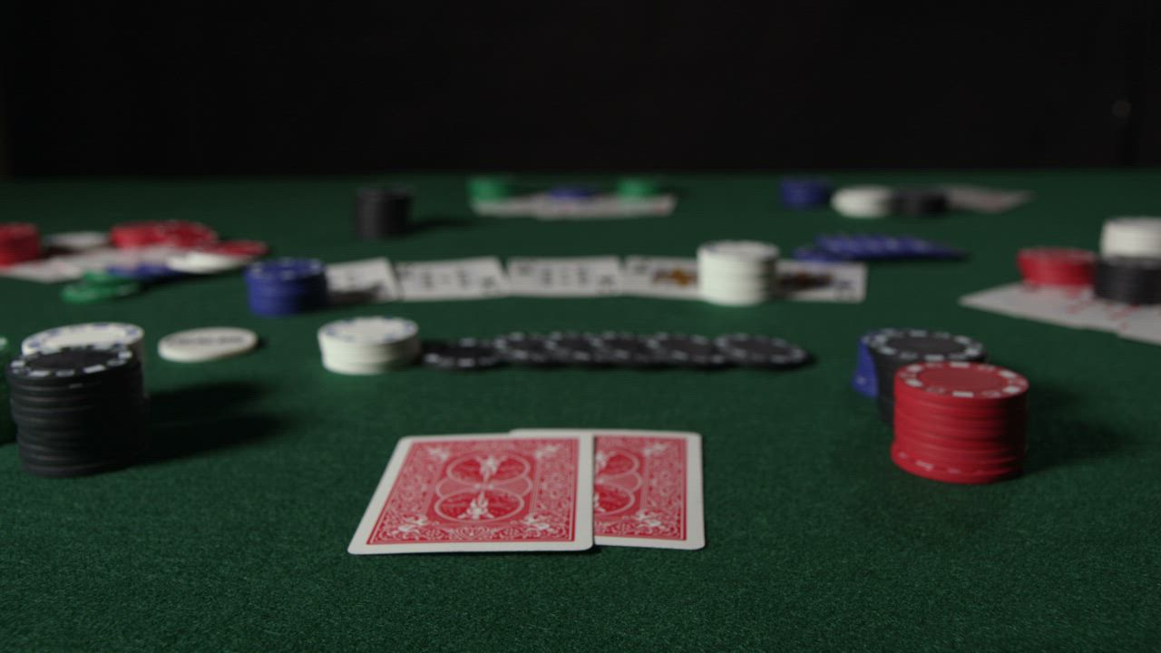Checking the cards dealt - Free Stock Video