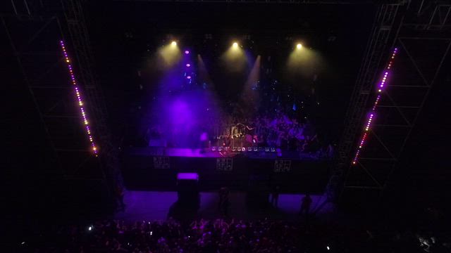 Lights on a music stage.