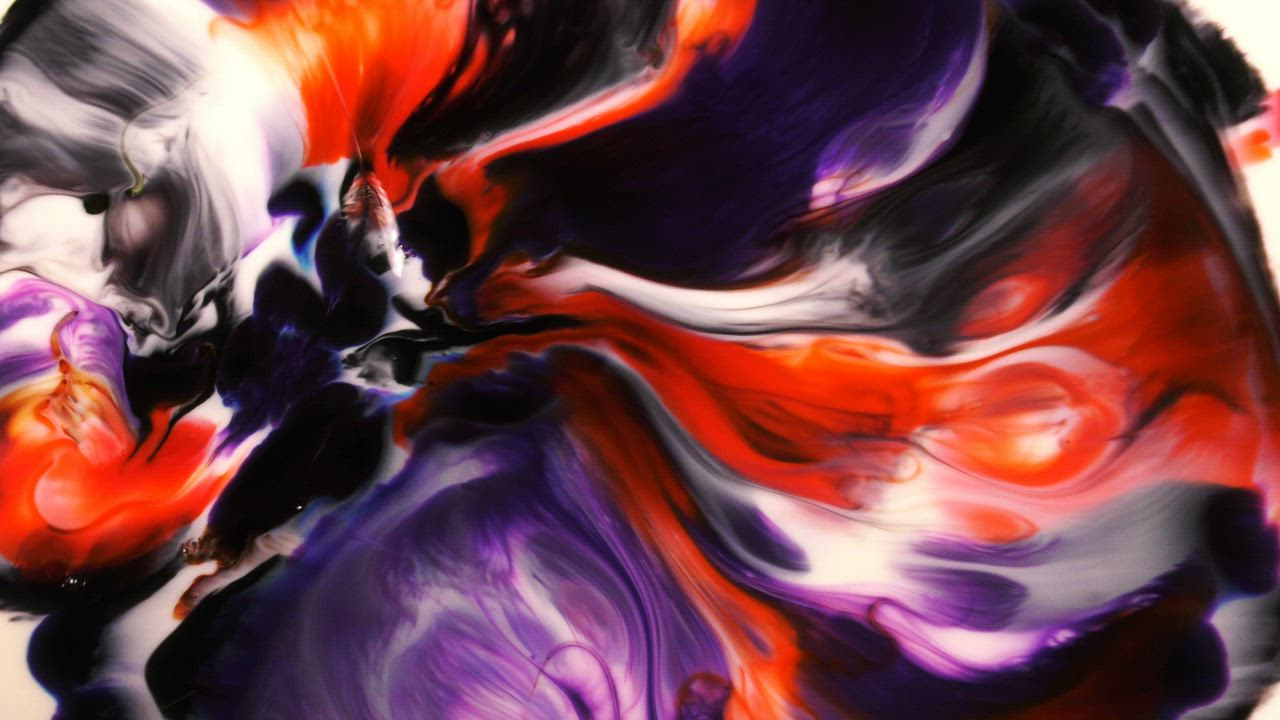 Fantastic multi-colored ink texture - Free Stock Video