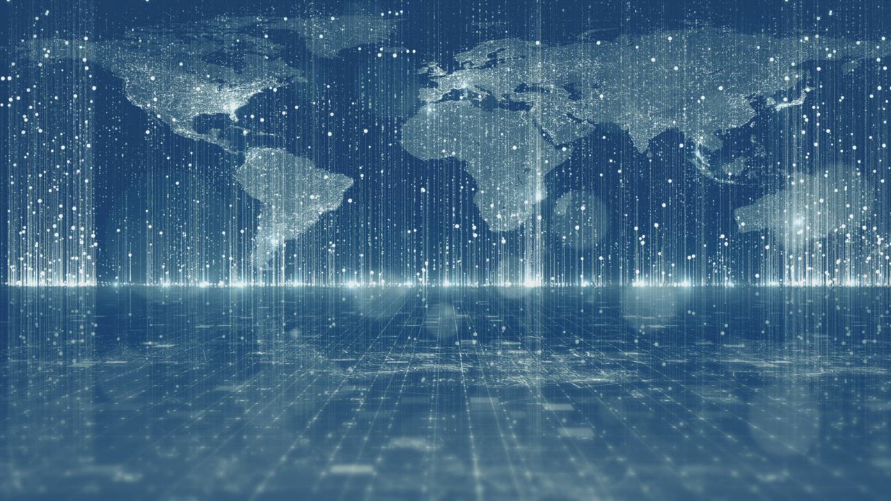 World map in digital environment - Free Stock Video