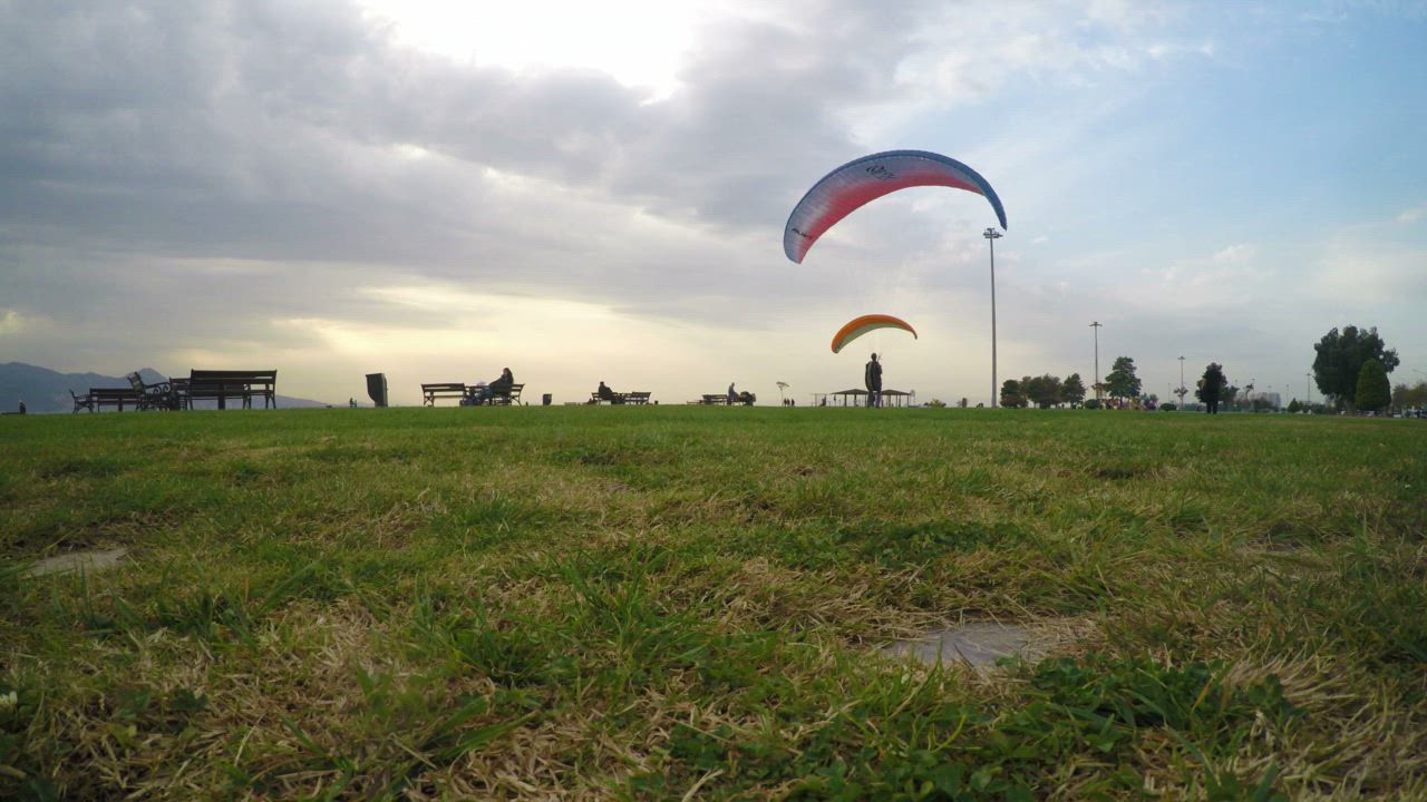 Parachuting practice - Free Stock Video