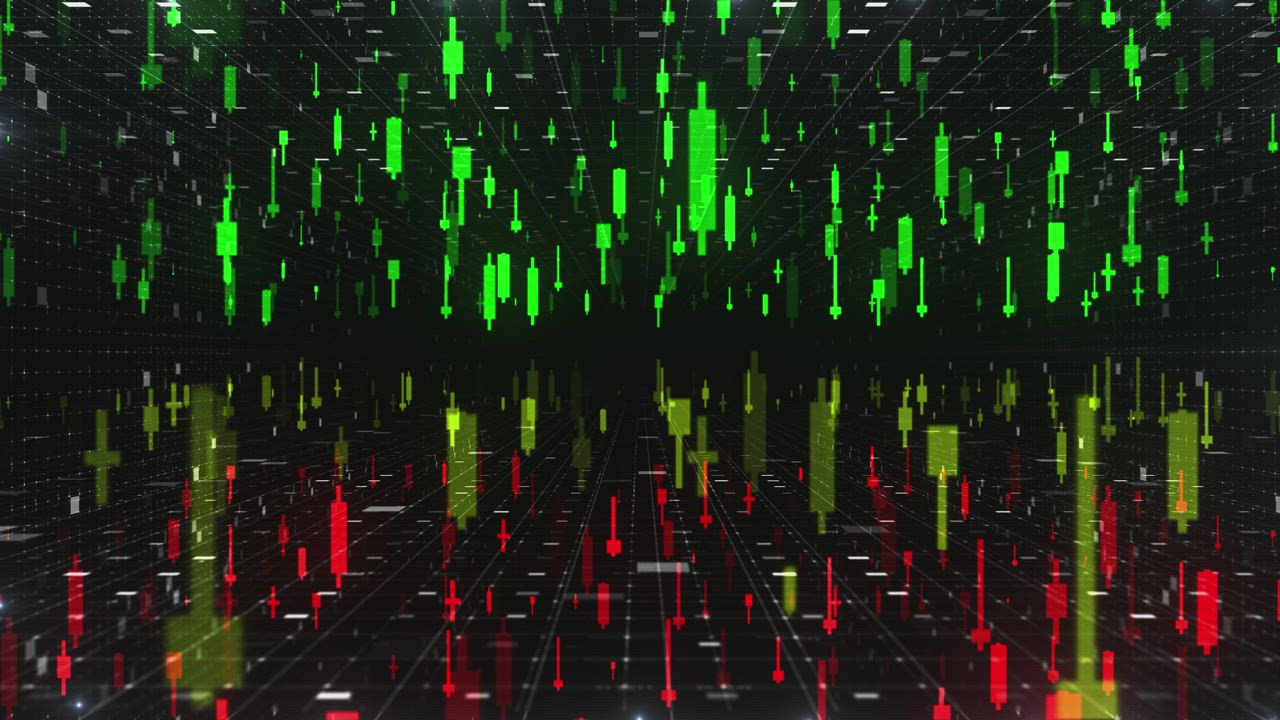 Stock market indicators floating - Free Stock Video