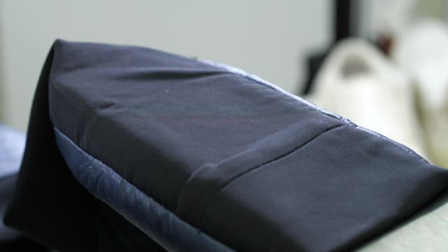 Removing a stain from clothing.