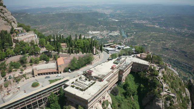 Flying above a Monastery.