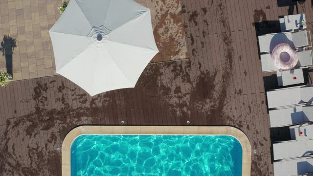 Running into a pool.