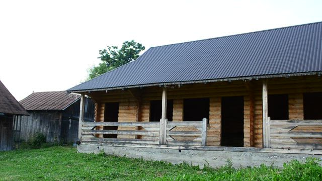 Large farm shed.