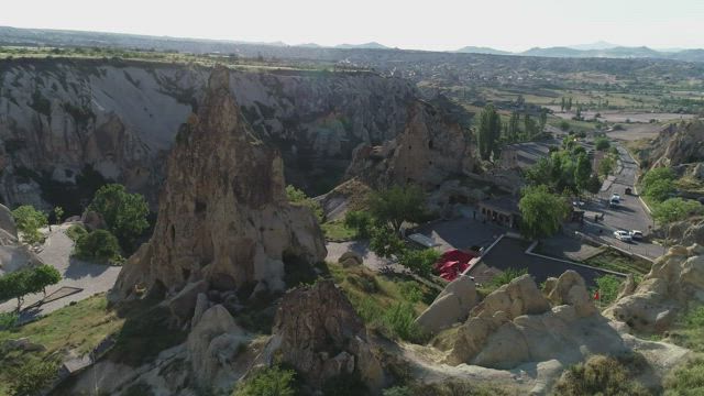 Towering rock formations.