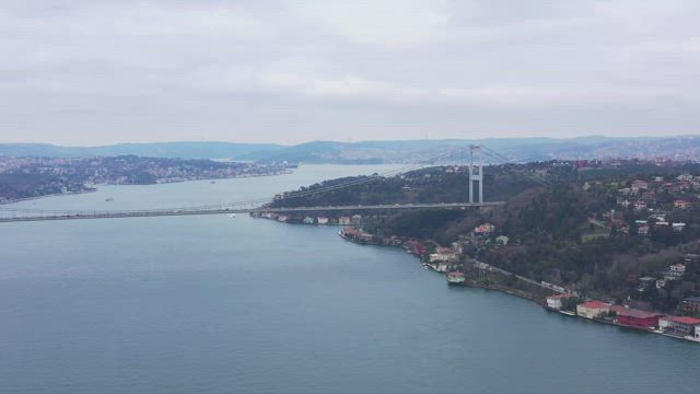 Clouds over a bridge.