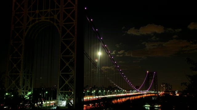 Clouds above the George Washington Bridge.