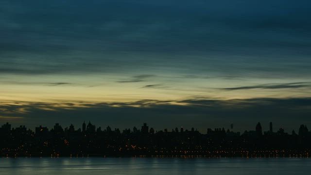 First light over New York.