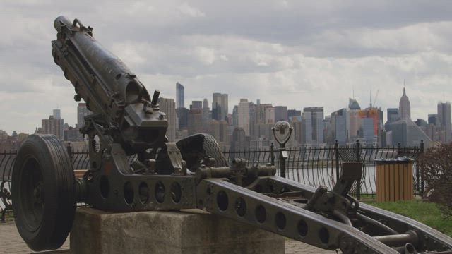 Cannon on display.
