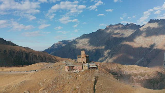 A monastery on a remote mountain.