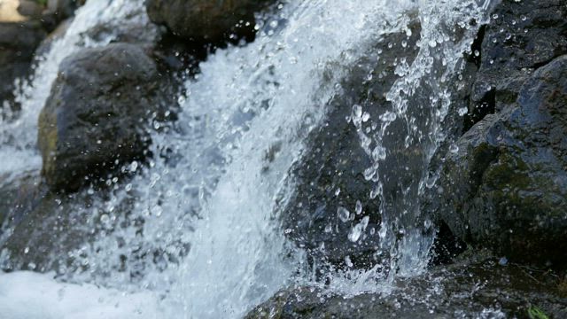 Waterfall and stones.