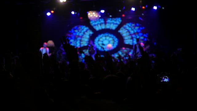 Waving hands at a concert.