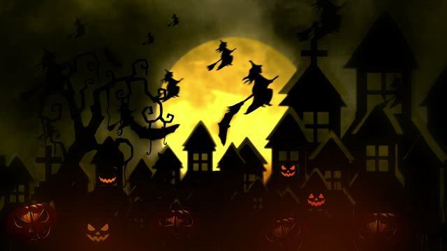 Witches on halloween night.