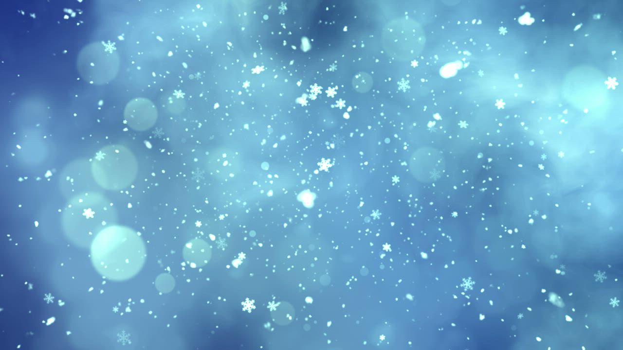 Snowing snowflakes on blue background - Free Stock Video