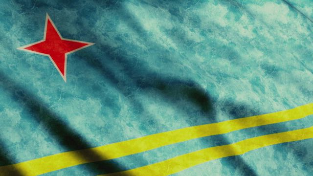 Aruba flag, 3D render.