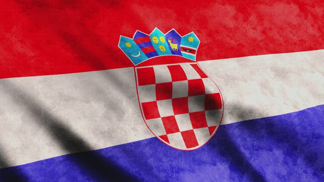 Flag of the European country of Croatia.