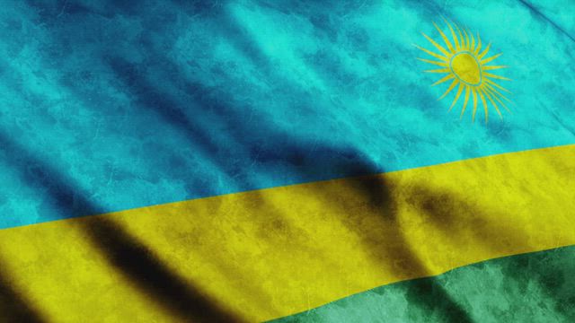 Rwanda flag, animation.