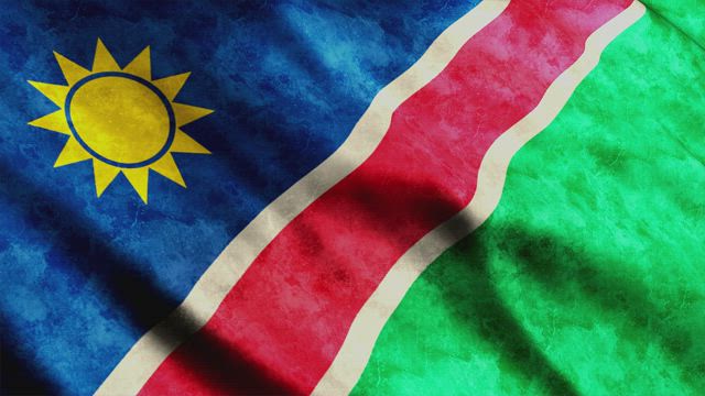 Namibia 3D render faded flag.