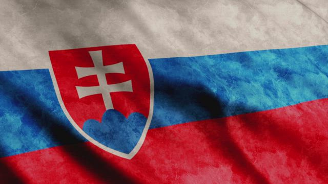 Slovakia flag in 3D.