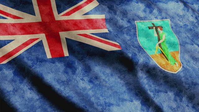 Faded Montserrat flag .