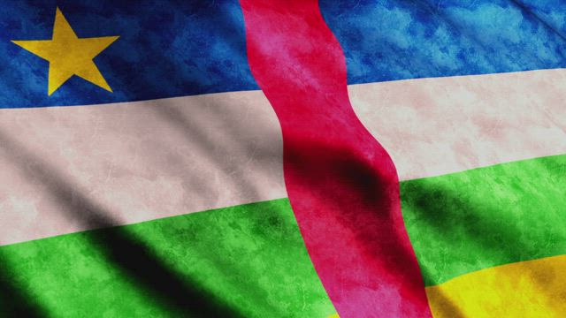 Faded Central African Republic flags.