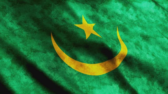 Mauritania flag, 3D render.