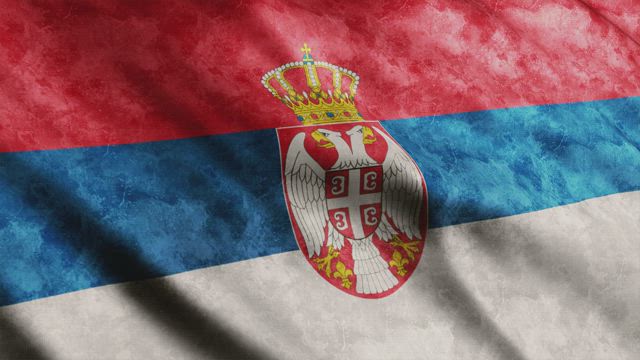 Serbia 3D flag, render animation.