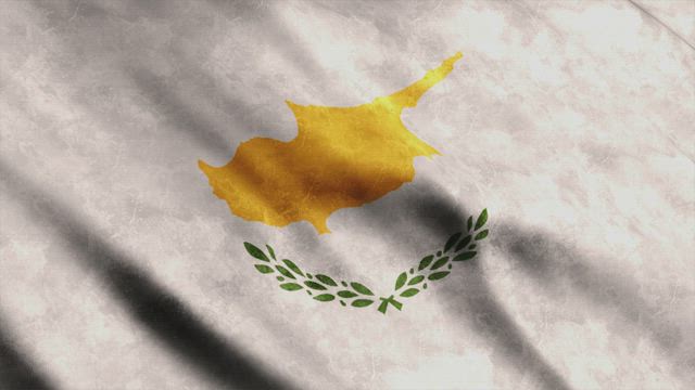 Cyprus flag waving in 3D.