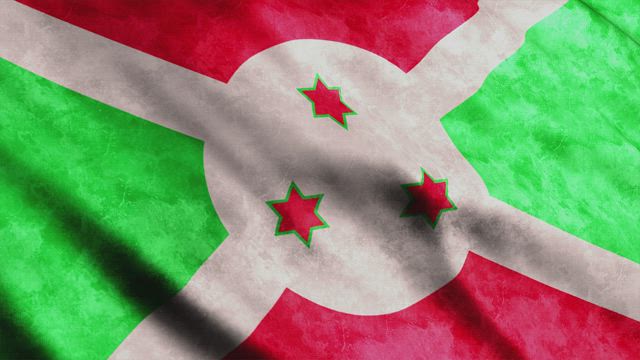 Flag of the country of Burundi in Africa.